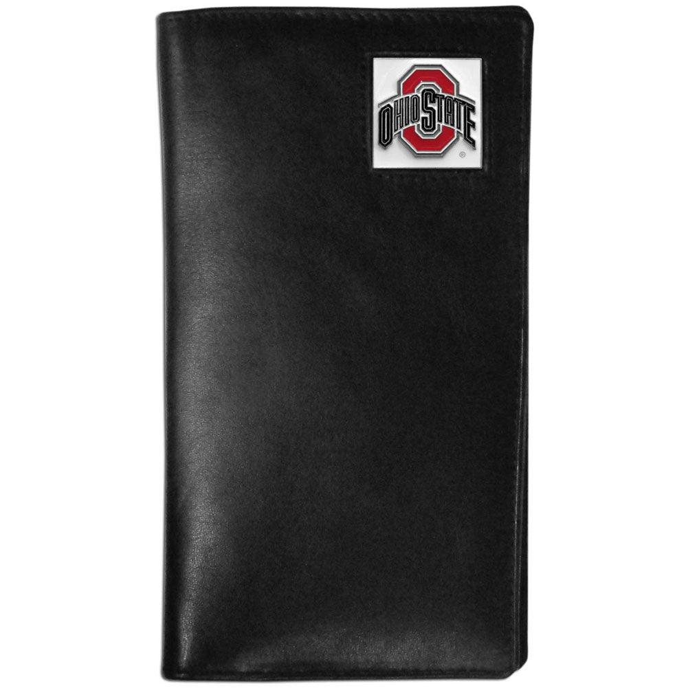 Ohio St. Buckeyes Leather Tall Wallet - Siskiyou Buckle