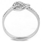 Alamode High polished (no plating) Stainless Steel Ring with AAA Grade CZ in Clear - Flyclothing LLC