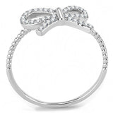 Alamode High polished (no plating) Stainless Steel Ring with AAA Grade CZ in Clear - Flyclothing LLC