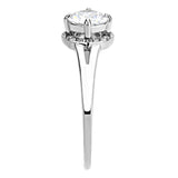 Alamode High polished (no plating) Stainless Steel Ring with AAA Grade CZ in Clear - Alamode