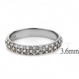 Alamode High polished (no plating) Stainless Steel Ring with AAA Grade CZ in Multi Color - Alamode