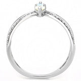 Alamode High polished (no plating) Stainless Steel Ring with AAA Grade CZ in Multi Color - Alamode