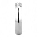 Alamode No Plating Stainless Steel Ring with AAA Grade CZ in Clear - Alamode