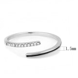 Alamode No Plating Stainless Steel Ring with Epoxy in Jet - Alamode