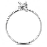 Alamode No Plating Stainless Steel Ring with AAA Grade CZ in Clear - Alamode