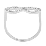 Alamode No Plating Stainless Steel Ring with AAA Grade CZ in Clear - Alamode