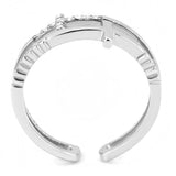 Alamode No Plating Stainless Steel Ring with AAA Grade CZ in Clear - Alamode