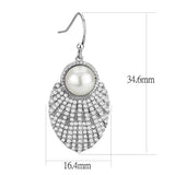 Alamode No Plating Stainless Steel Earrings with Synthetic Pearl in White - Alamode