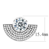 Alamode No Plating Stainless Steel Ring with AAA Grade CZ in Clear - Alamode