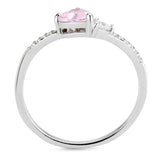 Alamode High polished (no plating) Stainless Steel Ring with AAA Grade CZ in Rose - Alamode