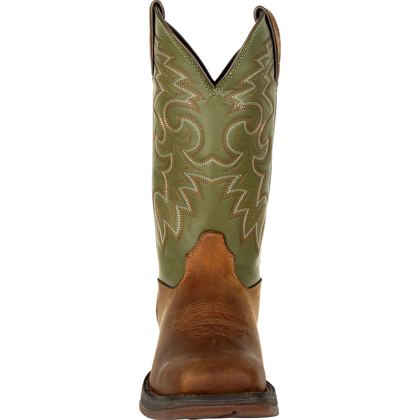 Rebel™ by Durango® Coffee & Cactus Pull-On Western Boot - Flyclothing LLC