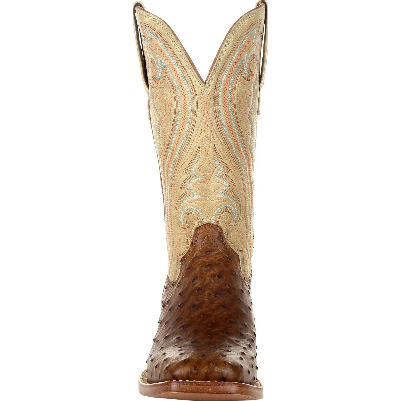 Durango® Premium Exotics™ Women's Full-Quill Ostrich Sunset Wheat Western Boot - Flyclothing LLC