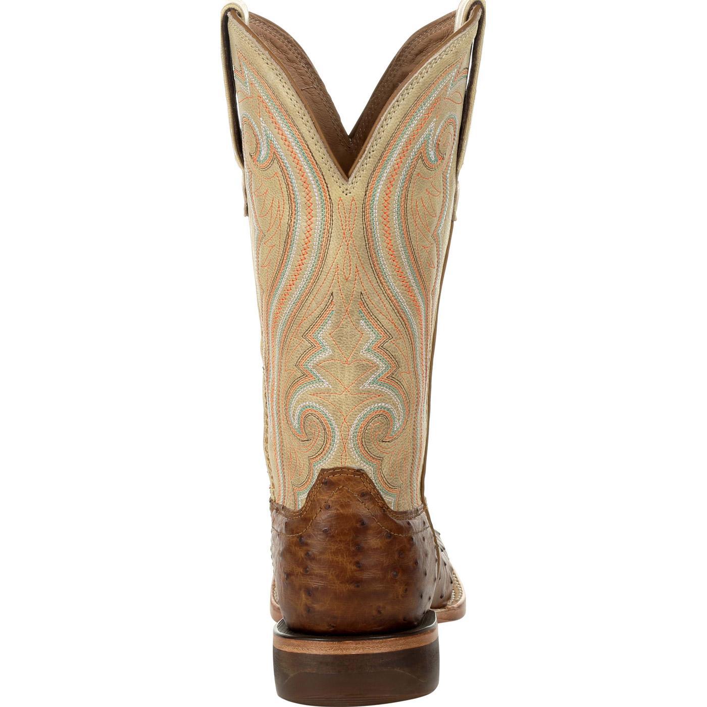 Durango® Premium Exotics™ Women's Full-Quill Ostrich Sunset Wheat Western Boot - Flyclothing LLC