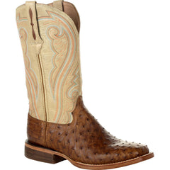 Durango® Premium Exotics™ Women's Full-Quill Ostrich Sunset Wheat Western Boot - Flyclothing LLC