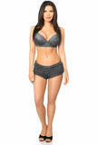 Daisy Corsets Dark Grey Ruffle Panty w/Bow - Flyclothing LLC