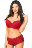 Daisy Corsets Wine Ruffle Panty w/Bow - Flyclothing LLC