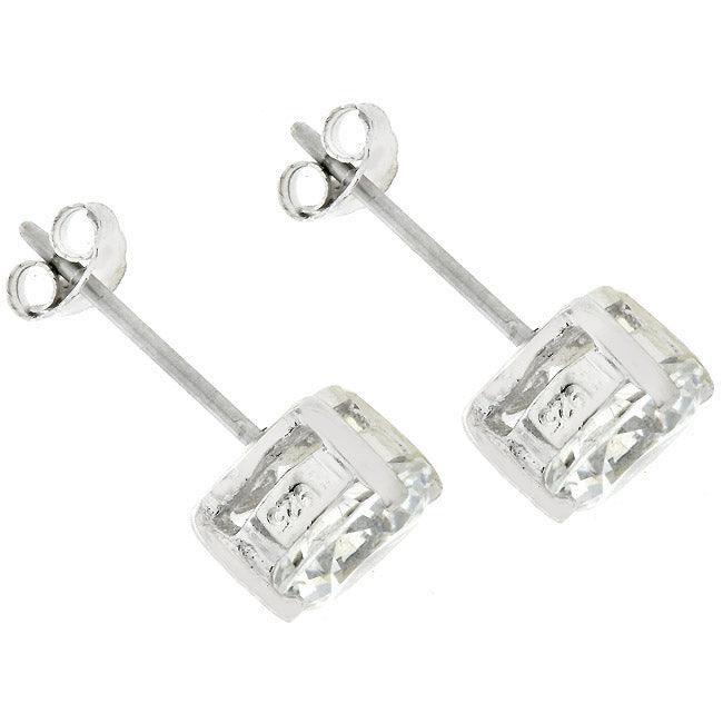 7mm Round Cut Stud Earrings - Flyclothing LLC