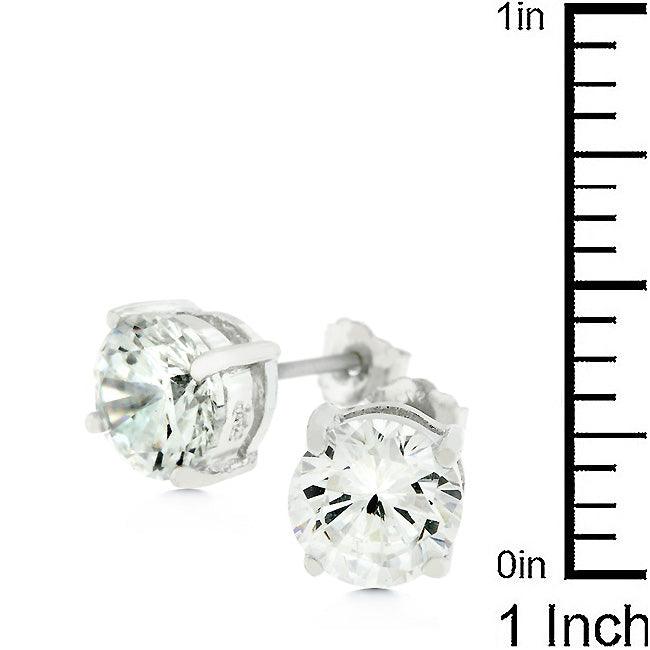 7mm Round Cut Stud Earrings - Flyclothing LLC