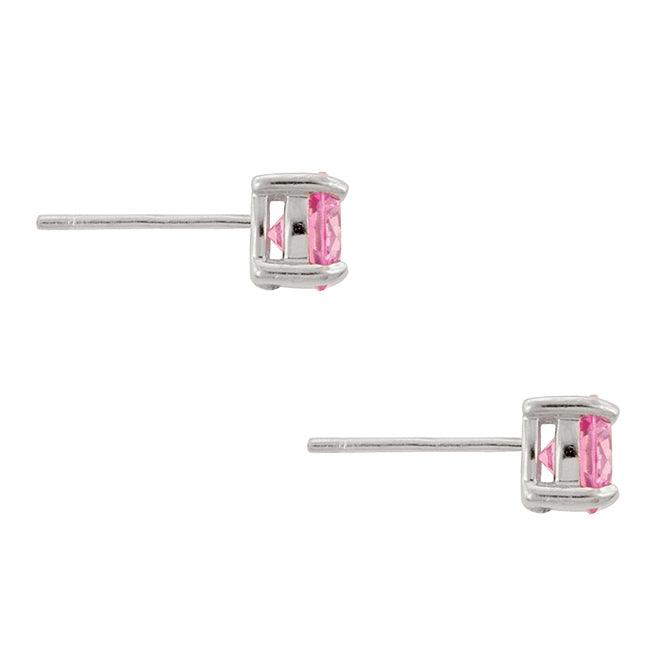 Pink Cubic Zirconia Stud Earrings - Flyclothing LLC