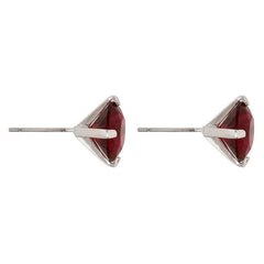 Ruby Cubic Zirconia Studded Earrings - Flyclothing LLC