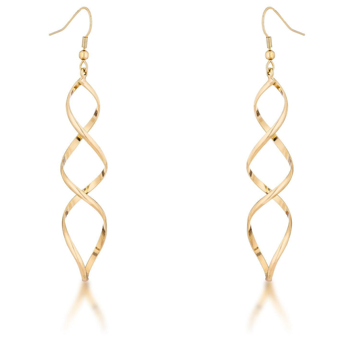 Golden Twist Earrings - Flyclothing LLC