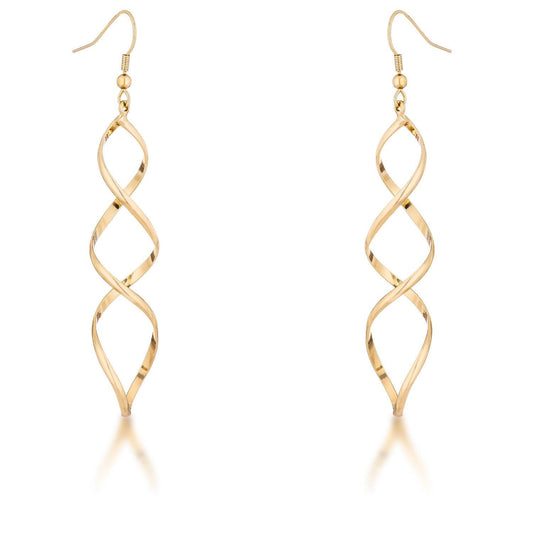 Golden Twist Earrings - Flyclothing LLC