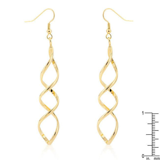 Golden Twist Earrings - Flyclothing LLC