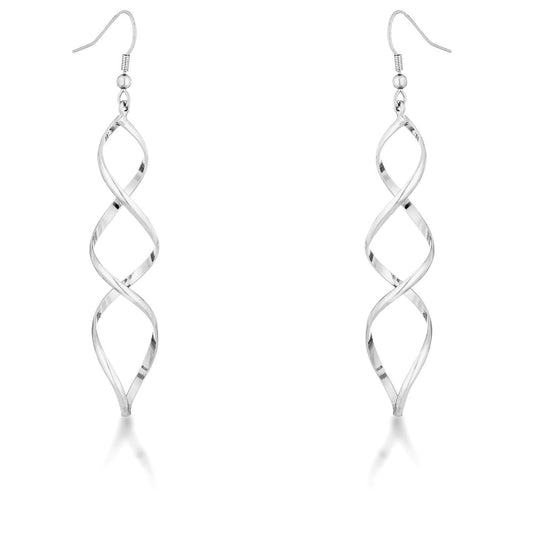 Silver Twist Earrings - Flyclothing LLC