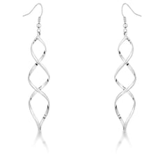 Silver Twist Earrings - Flyclothing LLC