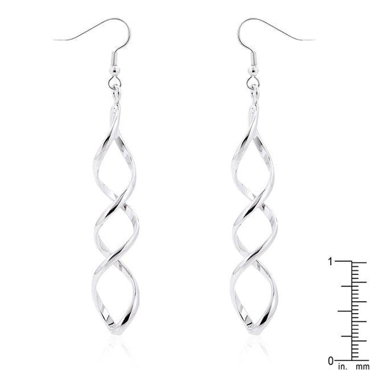 Silver Twist Earrings - Flyclothing LLC