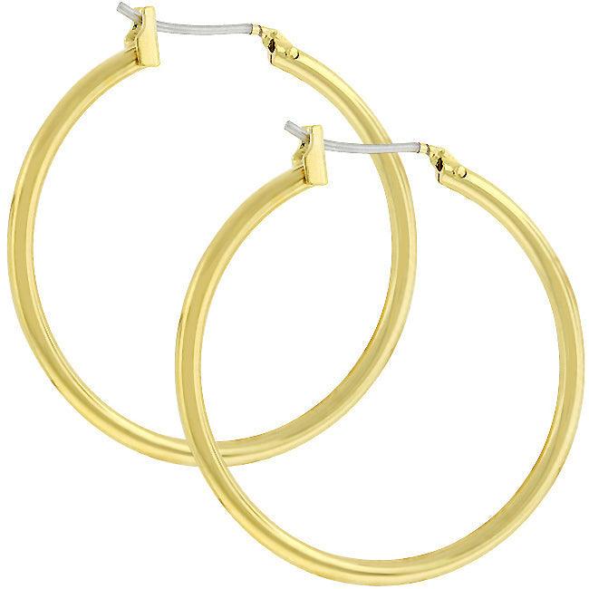 Golden Hoop Earrings - Flyclothing LLC