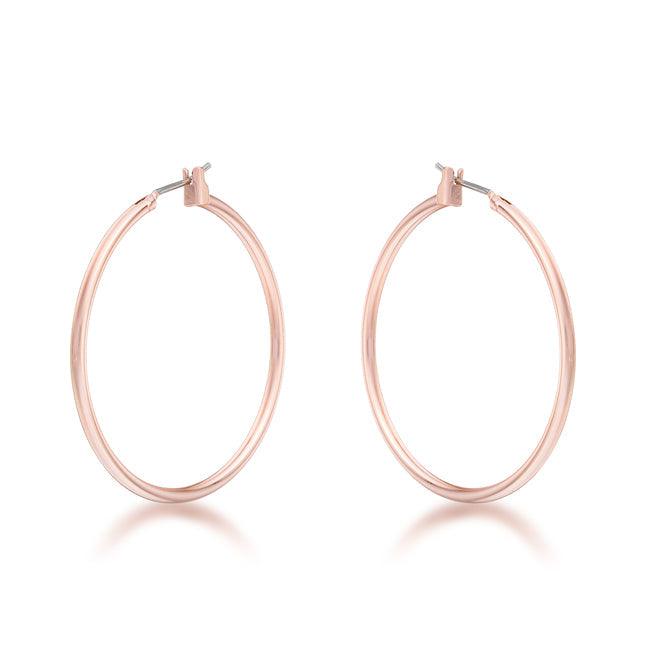 Elegant Rosegold Hoop Earrings - Flyclothing LLC