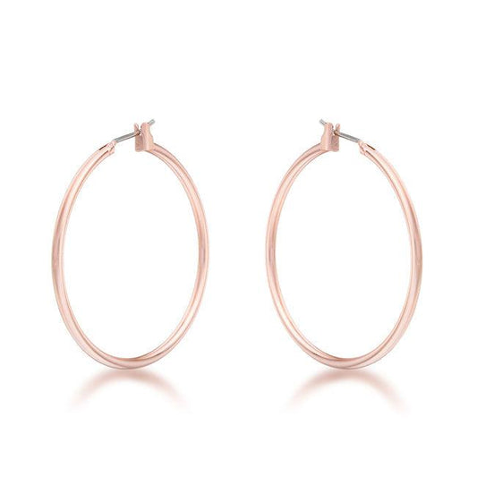 Elegant Rosegold Hoop Earrings - Flyclothing LLC