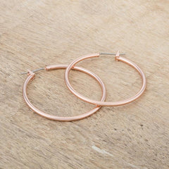 Elegant Rosegold Hoop Earrings - Flyclothing LLC