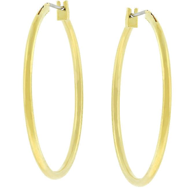 Basic Golden Hoop Earrings - Flyclothing LLC