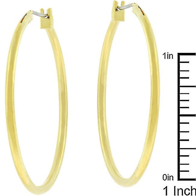 Basic Golden Hoop Earrings - Flyclothing LLC