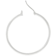 Basic Silvertone Finish Hoop Earrings - JGI