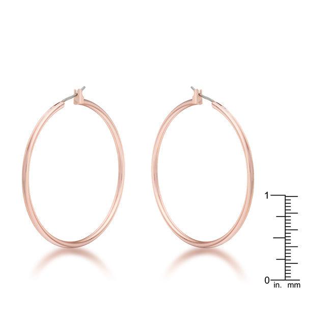 45mm Rose Gold Plated Hoop Earrings - Flyclothing LLC