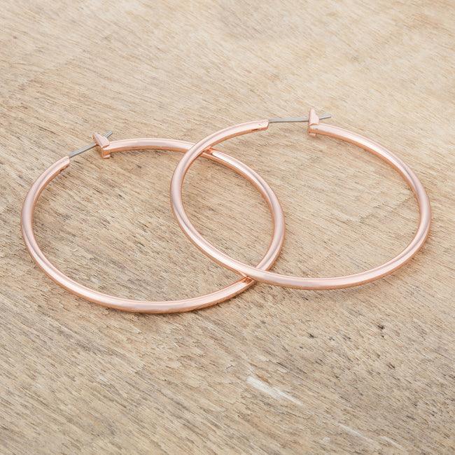 45mm Rose Gold Plated Hoop Earrings - Flyclothing LLC