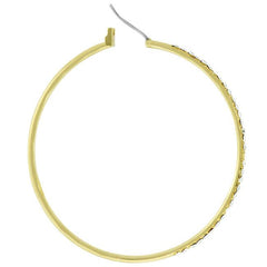 2 Inch Goldtone Crystal Hoop Earrings - Flyclothing LLC