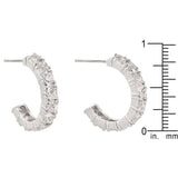 Trillion Cut Cubic Zirconia Hoop Earrings - Flyclothing LLC