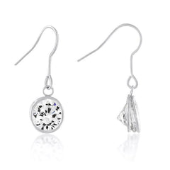 Bezel Solitaire Stud Earrings - Flyclothing LLC