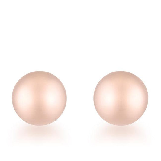 Tanya Rose Gold Sphere Stud Earrings - Flyclothing LLC