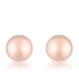 Tanya Rose Gold Sphere Stud Earrings - Flyclothing LLC