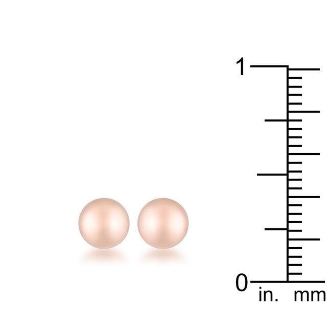 Tanya Rose Gold Sphere Stud Earrings - Flyclothing LLC