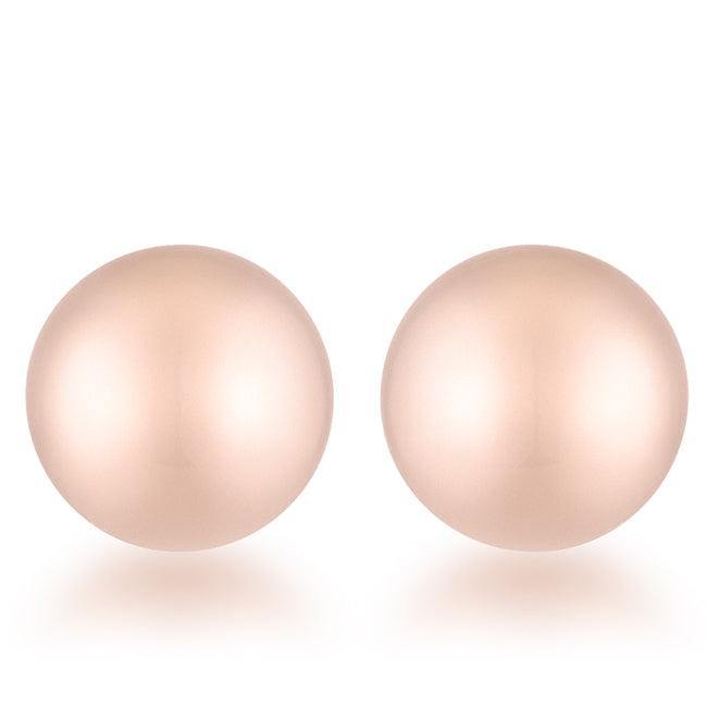 Julia Rose Gold Sphere Stud Earrings - JGI