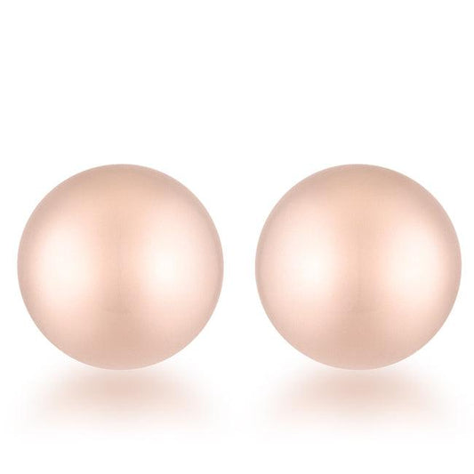 Julia Rose Gold Sphere Stud Earrings - Flyclothing LLC