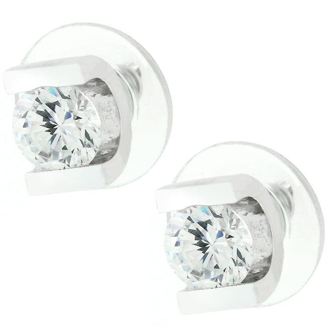 Brilliant Set Cubic Zirconia Earrings - JGI