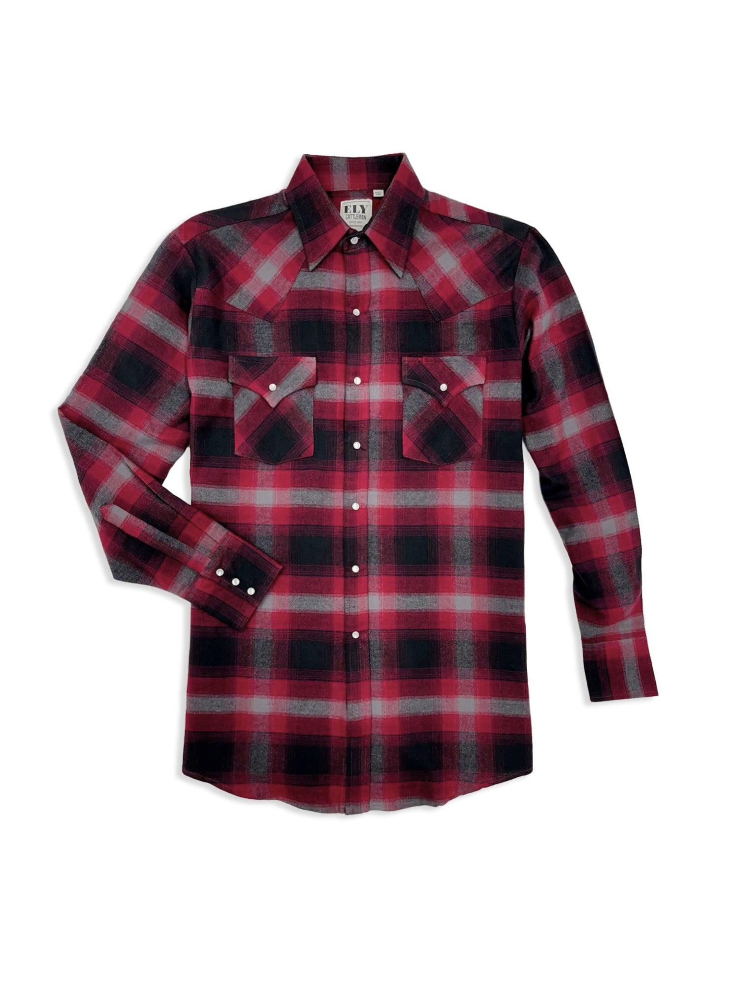 Ely Walker Women's Red & Black Plaid Flannel Shirt