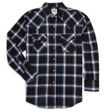 Ely Cattleman Men's Ely Cattleman Long Sleeve Flannel Plaid Western Snap Shirt